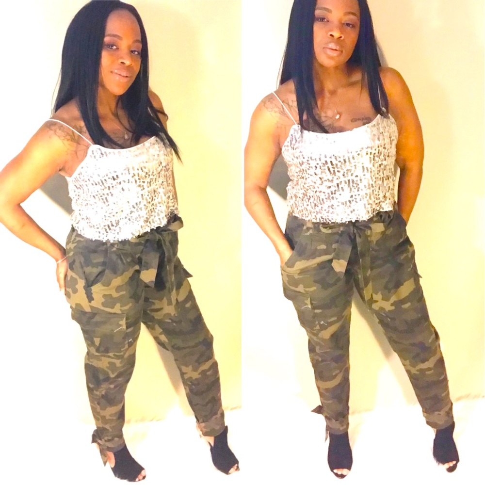 Camouflage cargo pants